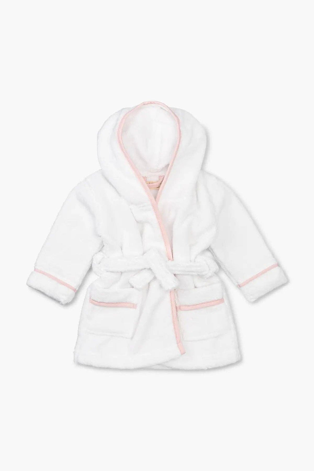 Terry Bathrobe_White + Pink