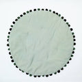 Cotton Soft & Fine Velvet Round Playmat with Pom Pom, 48"