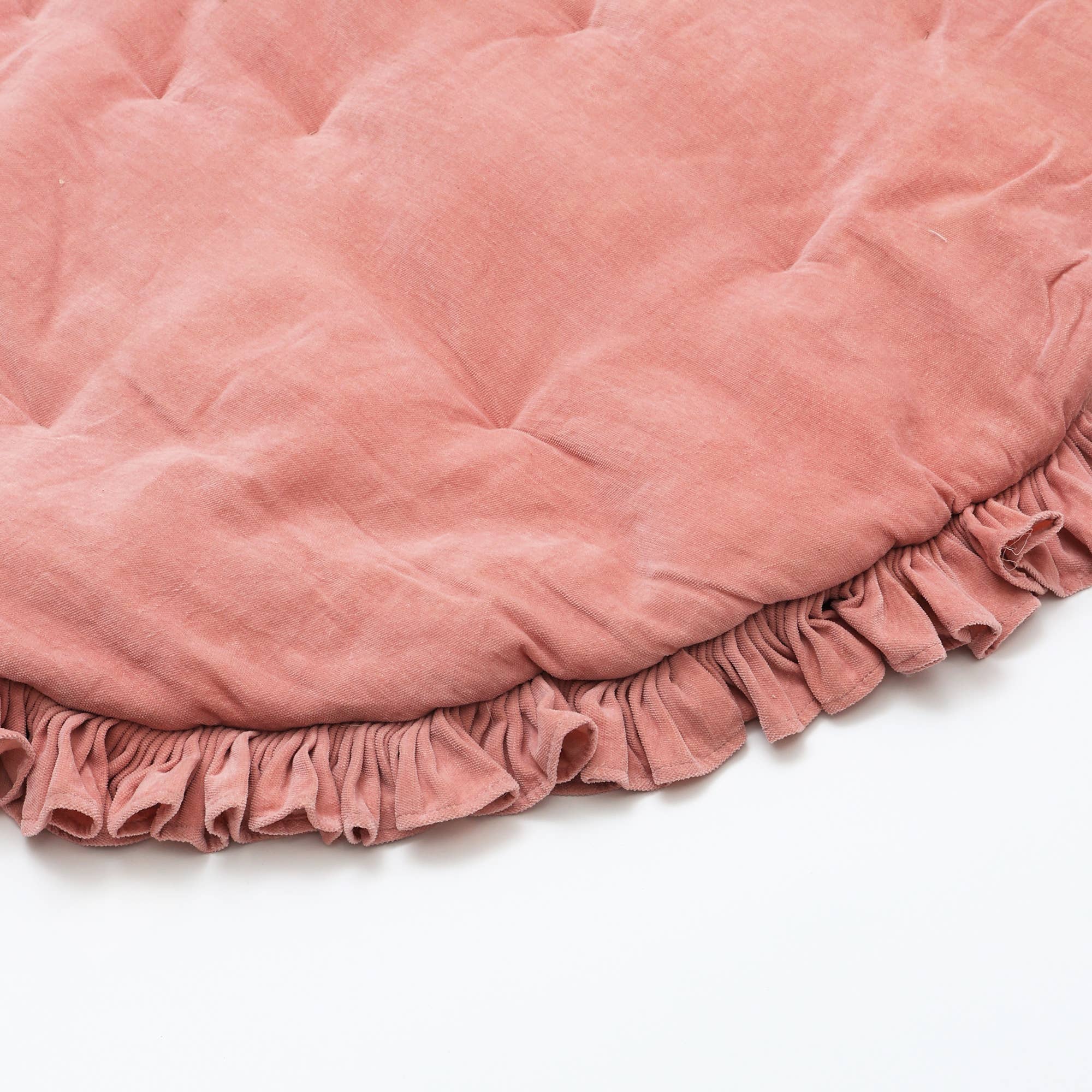 Cotton Soft & Fine Velvet Round Playmat with Frill, 48"