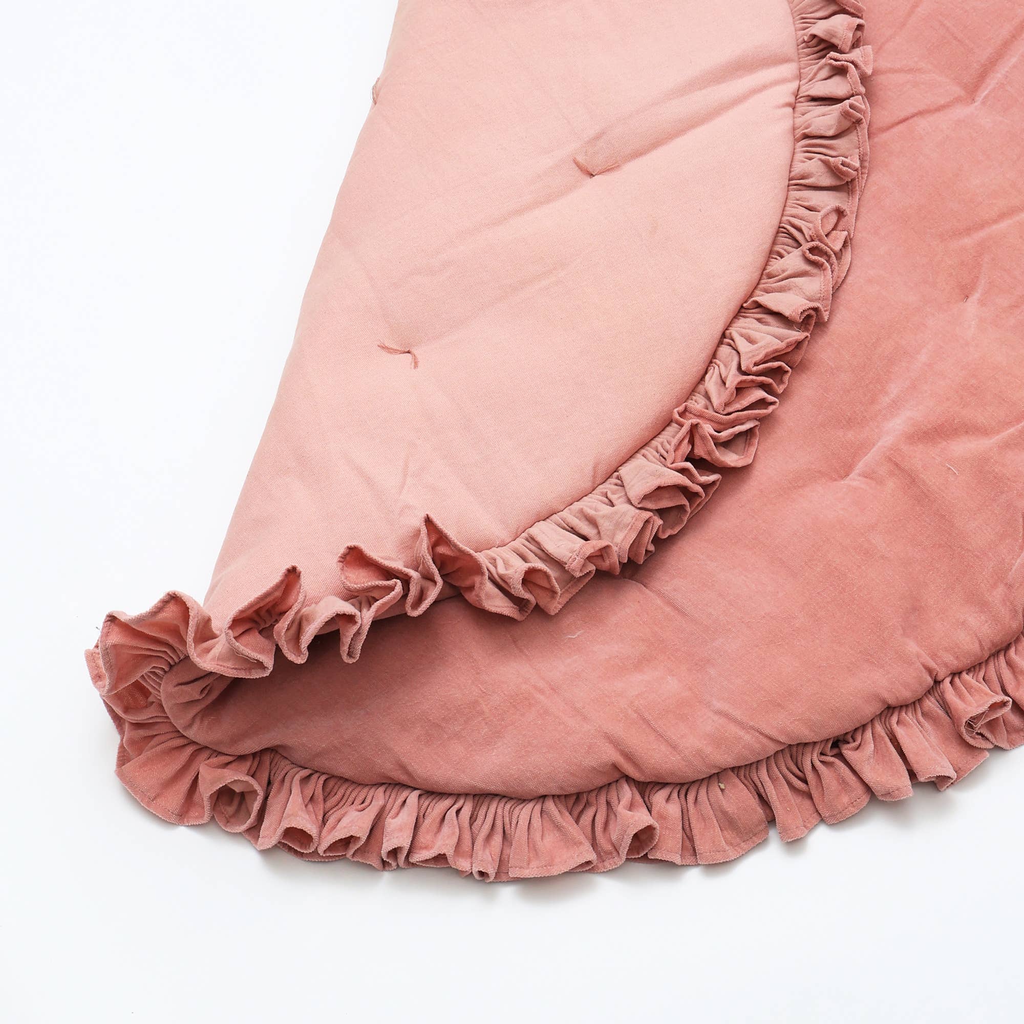 Cotton Soft & Fine Velvet Round Playmat with Frill, 48"