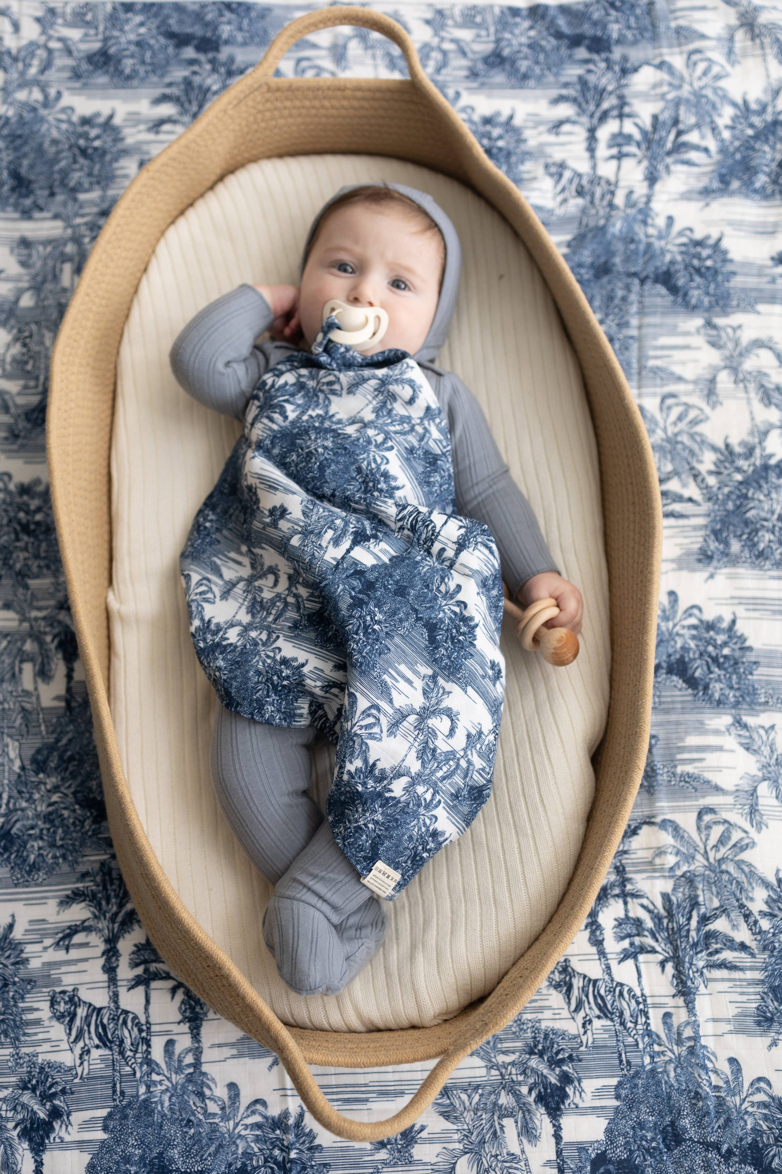 Blue Jungle Toile Lovey