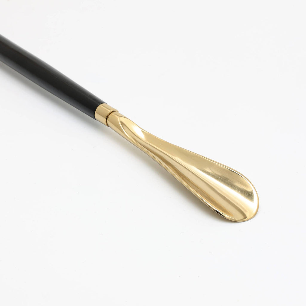 Wooden Shoehorn | Metal Handle Long Shoehorn, 29"