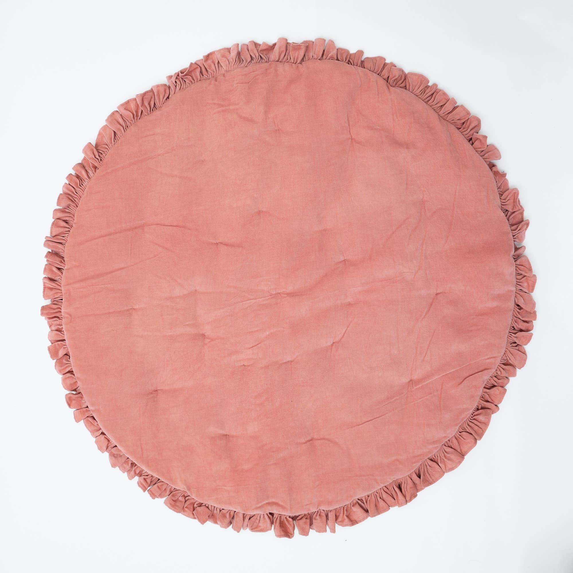Cotton Soft & Fine Velvet Round Playmat with Frill, 48"