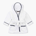 Terry Bathrobe_White + Navy
